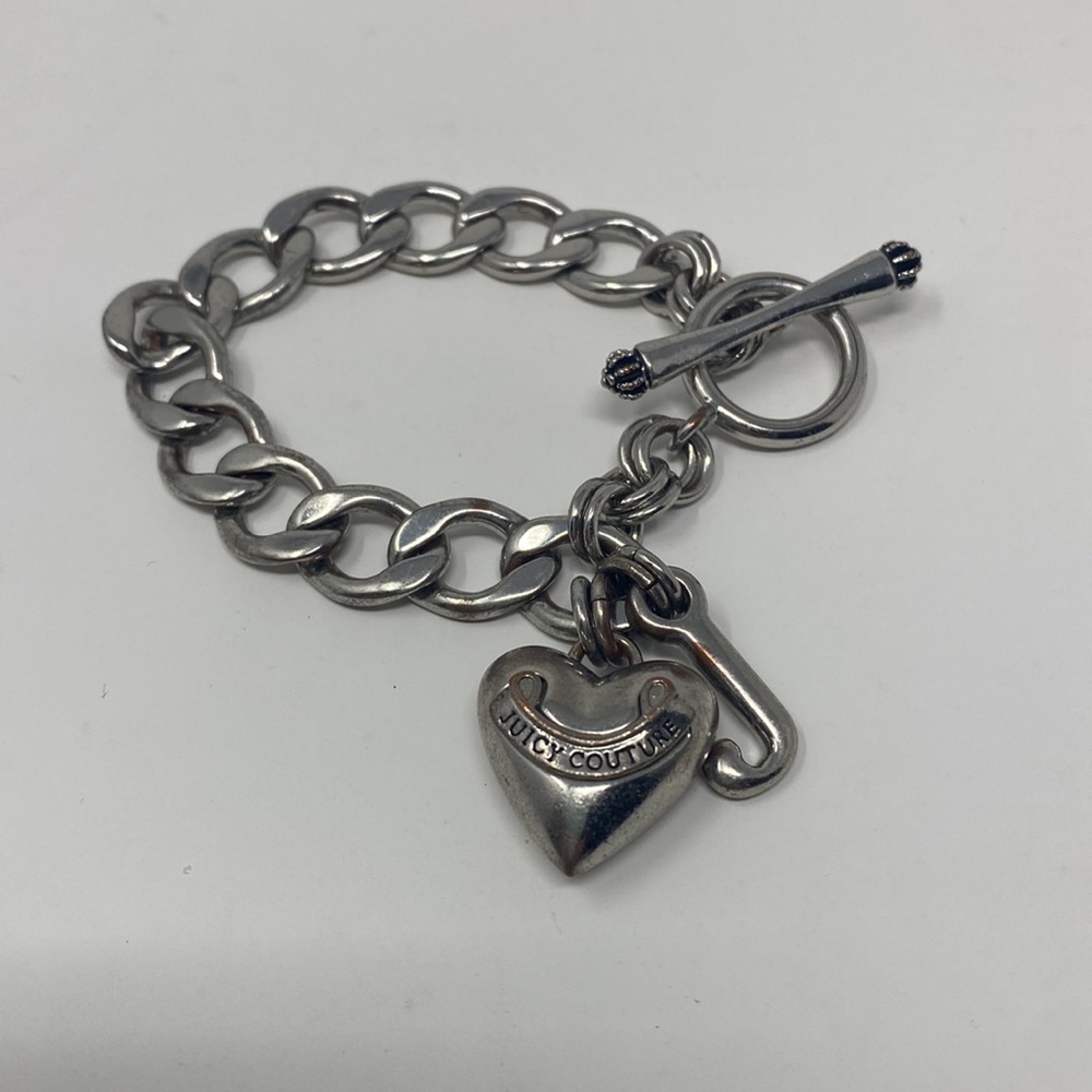 Juicy Couture Silver Chain Charm Bracelet